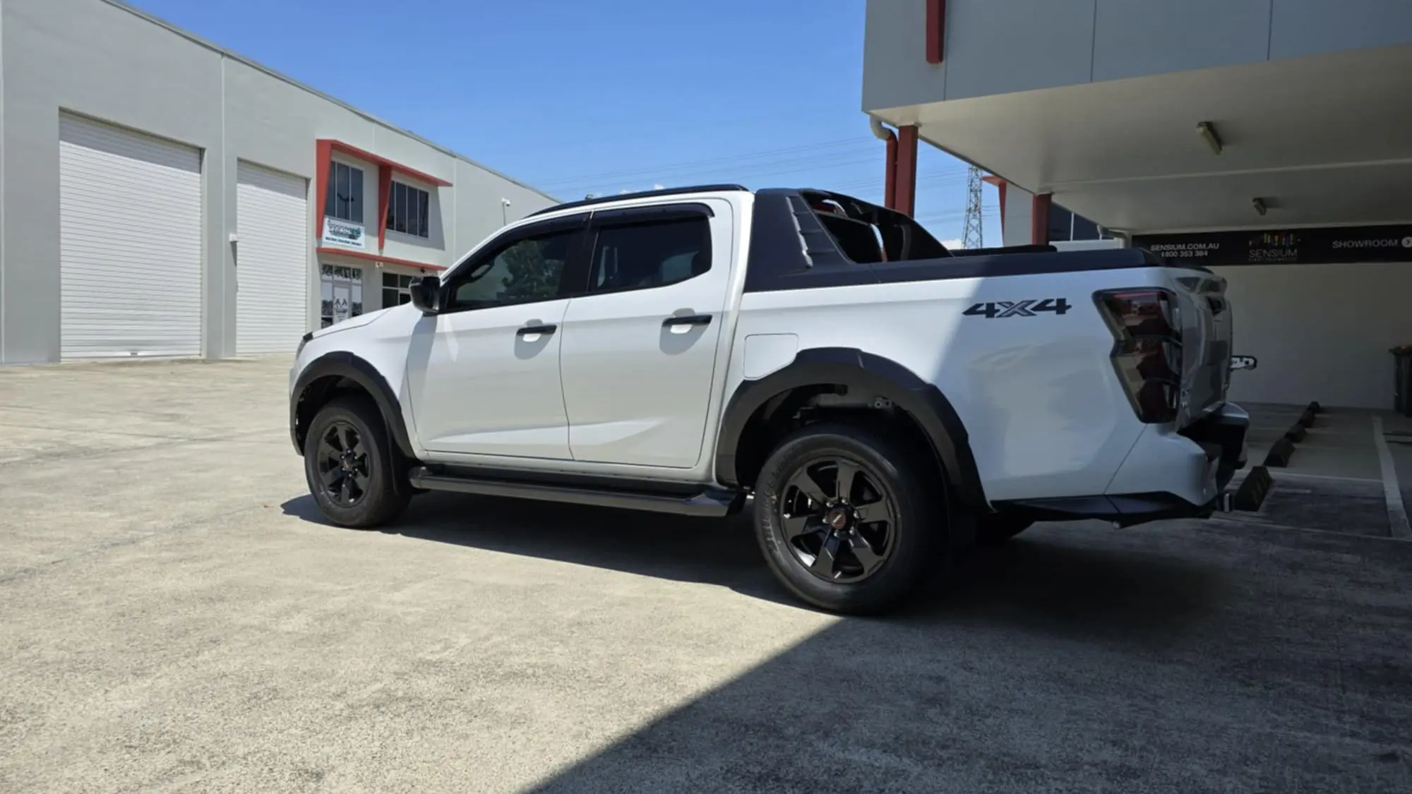 White 4x4 dual cab ute with professional window tint applied by GTS car tinting